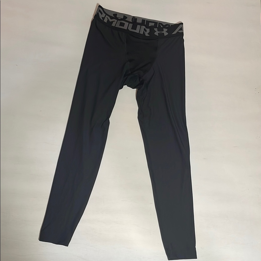 Under Armour Men’s Compression Leggings Size L Black HeatGear Base Layer Workout